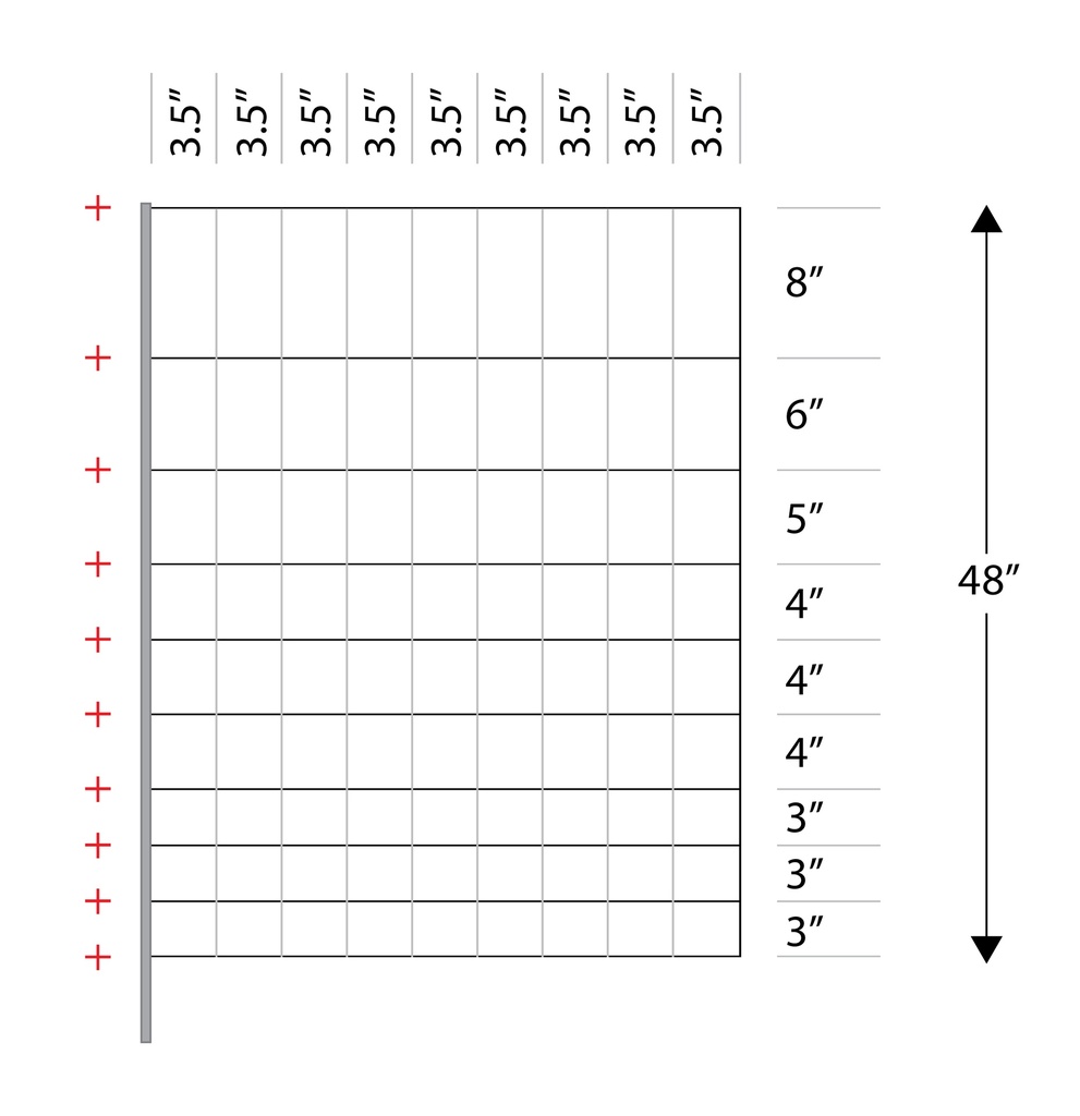 10/40"/3½", Electric Netting, Standard, 164'